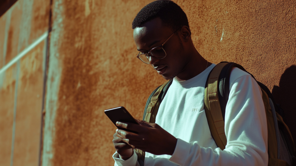 A candidate exploring JAMB CAPS on his mobile device