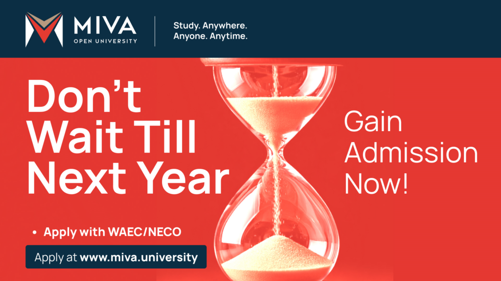 Don't wait till next year. Gain admission now with only WAEC/Neco